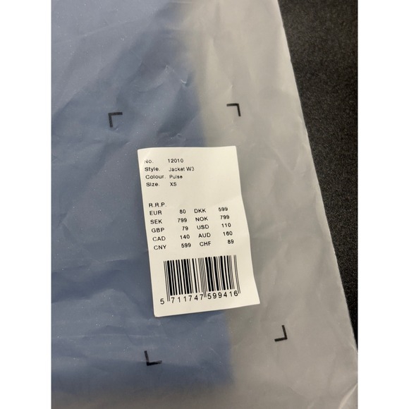 RAINS‎ NEW Waterproof Rain Unisex Jacket 12010 W3 Pulse Blue Size XS MSRP $110 - Picture 4 of 4